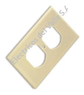 TAPA PLASTICA PARA TOMA DOBLE MARFIL DXN5101M  100 DEXSON