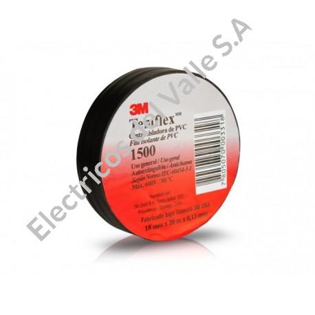 CINTA NEGRA 10 MTS AISLANTE  TEMFLEX 1700/1500 300198 UU010341236 3M