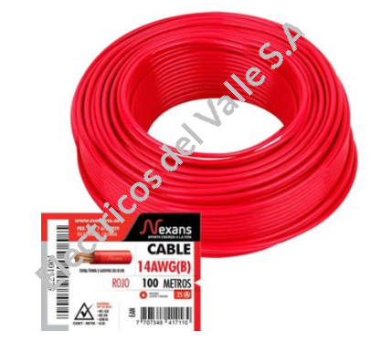 CABLE CU 14 ROJO THHN/THWN AISLA NYLON