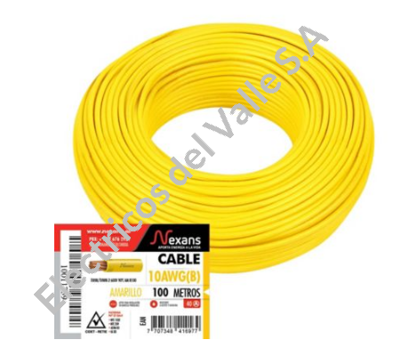 CABLE CU 10 AMARILLO THHN/THWN AISLA NYLON