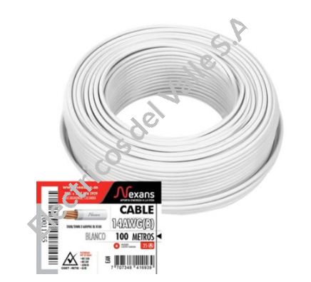 CABLE CU 14 BLANCO THHN/THWN AISLA NYLON