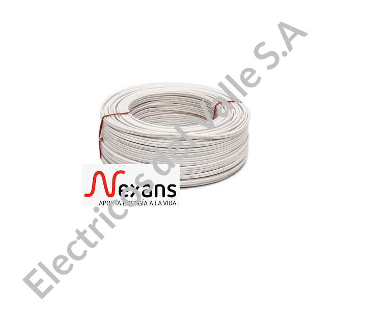 CABLE CU DUPLEX 2X10 AWG SPT PLANO BLANCO-BLANCO