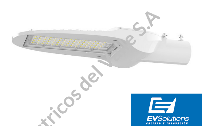 LUMINARIA LED 40W ALUMBRADO PUBLICO GRIS 5000K 100-277V 5200LM 50.000H CON FOTOCELDA EV