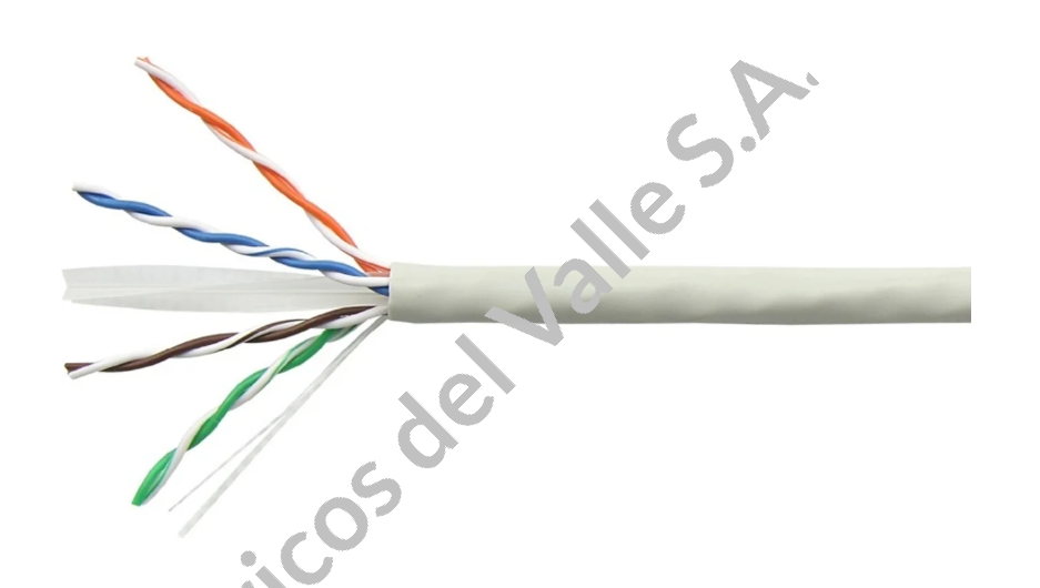 CABLE UTP CAT 6  INTERIOR LSZH  GRIS X 1000 MTS EVSOLUTIONS