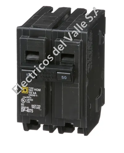 BREAKER 2X50 AMP INCRUSTAR HOM250  SCHNEIDER RETAIL