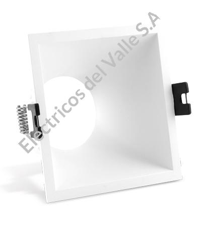 BALA LED  CUADRADA RECESADA BLANCA POLIC GU10 S/BOMB 93X53mm ECOLITE