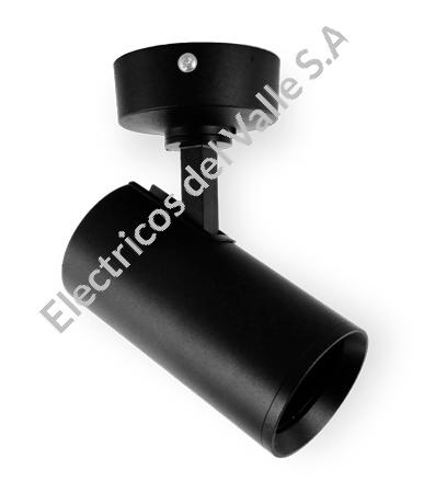 SPOT RIEL GU10 100/240AC S/BOMBILLO NEGRO ECOLITE