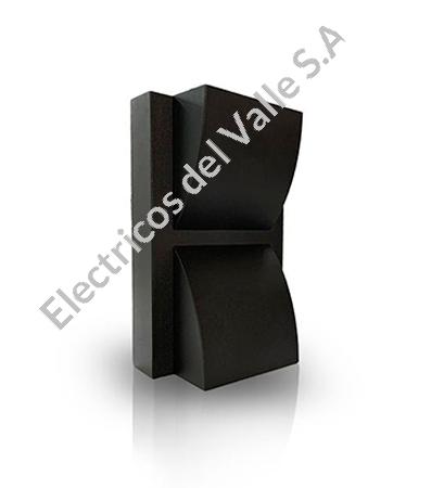 APLIQUE MURO CORBATIN LED  2X3W 540LM 3000K 100/240AC NEGRO ECOLITE
