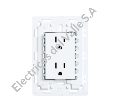 S26 TOMA DUPLEX BLANCO S/TAPA SIMON