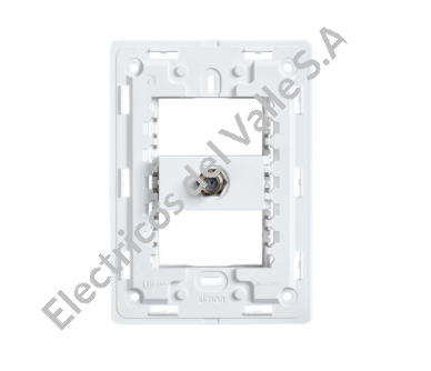S26 TOMA COAXIAL BLANCO S/TAPA SIMON